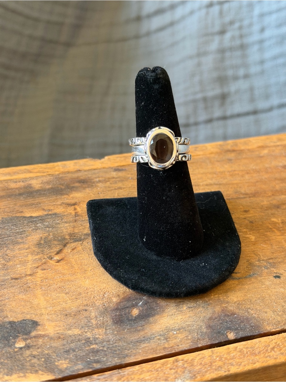 Silpada Sterling Silver Smoky Quartz Ring - Smoke Brown Stone